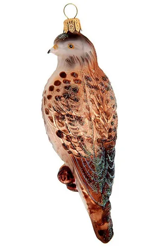 Hamburger Weihnachtskontor Christbaumschmuck Turmfalke, Dekohänger - mundgeblasen - handdekoriert