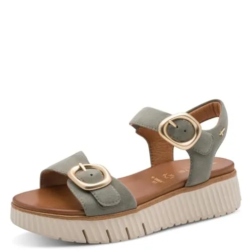 Tamaris WIDE FIT MultiAdjustable Sandale in grün von Tamaris