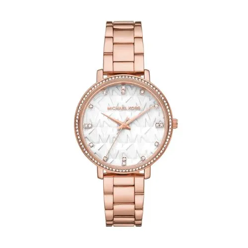 MICHAEL KORS Quarzuhr für Damen - Elegante Damenuhr mit roségoldfarbenem Gehäuse und Armband, wasserdicht bis 5 bar – ideal für stilbewusste Frauen.