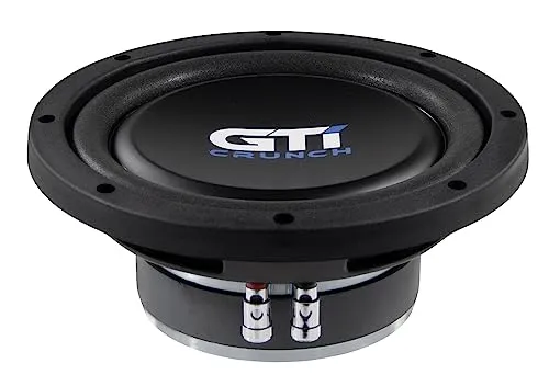 Crunch GTi84 | 20 cm (8') Flacher Subwoofer - Car-HiFi-Lautsprecher mit kraftvollem Bass und flachem Design, ideal für begrenzte Einbauplätze in Fahrzeugen.