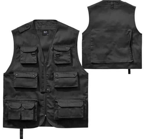 Brandit Jagdweste mit 13 Taschen, Schwarz von Brandit