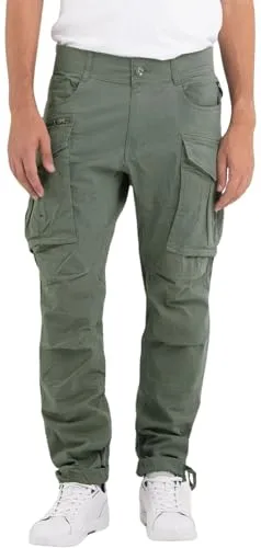 Replay Herren Cargo-Hose Joe Comfort-Fit, Aviator Green 703 von Replay