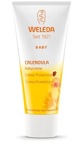 WELEDA Calendula Babycreme 75ml - Milde Wundschutzcreme für Babys - Körpercremes: Die Weleda Calendula Babycreme schützt die empfindliche Babyhaut im Windelbereich und enthält wertvolle Öle aus biologischem Anbau.