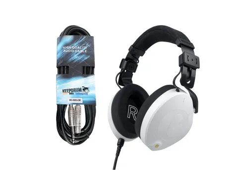 RØDE Rode NTH-100 Studio-Kopfhörer Weiss mit Kabel - Professioneller Kopfhörer für Musiker und Tontechniker, bietet erstklassigen Tragekomfort und passive Geräuschunterdrückung durch Memory-Foam-Polster und CoolTech-Gel.