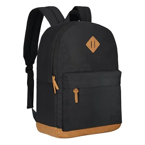 KOPHLY Großer Handgepäck Reise Laptop Rucksack Schwarz, 18 Zoll