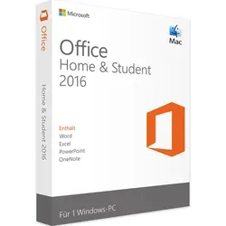 Microsoft Office 2016 Home and Student | Mac / Windows | PKC | DE