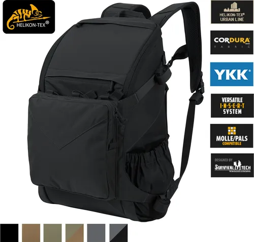 Helikon-Tex BAIL OUT BAG Rucksack - Nylon - Shadow Grey - Wanderrucksack mit 25 L Kapazität, ideal für Outdoor-Abenteuer. Aus strapazierfähigem Nylon, mit ergonomischen Schultergurten und vielseitigen Taschen für optimale Organisation.