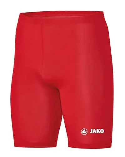 JAKO Unterziehhose Tight Basic 2.0 Sportrot XL - Elastische Fahrradhose aus Polyester, Radlerhose mit elastischem Bund, Schnell trocknende Thermohose