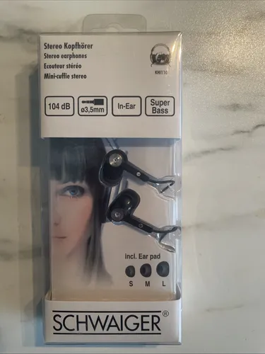 Schwaiger In-Ear Kopfhörer KHI110 031 Klinke, schwarz, 1x 3,5mm Klinken Stecker