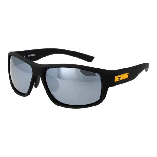 Caterpillar Sonnenbrille Herren Schwarz - Sportliche Herren-Sonnenbrille mit polarisierten Gläsern für 100% UV-Schutz. Ideal für Outdoor-Aktivitäten und Freizeit.