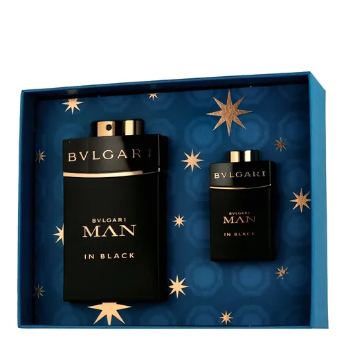 Bvlgari Man in Black - Set mit EDP Spray 100ml und 15ml - Herrenparfüm Set mit 100ml EDP und praktischer 15ml Reisegröße, ideal für den modernen Mann und seine Abenteuer.
