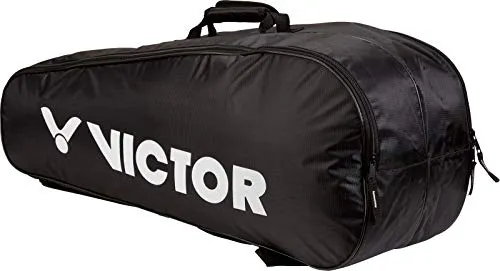 Victor Racketbag Doublethermobag 9150C - Tennisschläger Tasche mit 2 Hauptfächern, inklusive Thermofach für optimale Schlägerlagerung, als Rucksack tragbar und mit zusätzlichem Seitenfach für Zubehör.