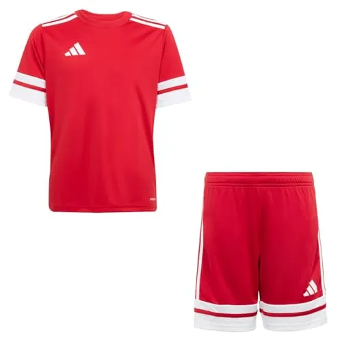 adidas Kinder Set Trikot + Hose Squadra 25 Team Power Red2/White 176 - Sportliches Trikot-Set mit Trikot und kurzer Hose. Der elastische Bund sorgt für einen perfekten Sitz. Ideal für aktive Kinder, die Komfort und Style suchen. Material: 100% Polyester.