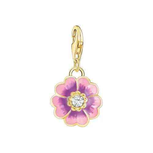 THOMAS SABO Vergoldeter Blumen-Charm-Anhänger von THOMAS SABO