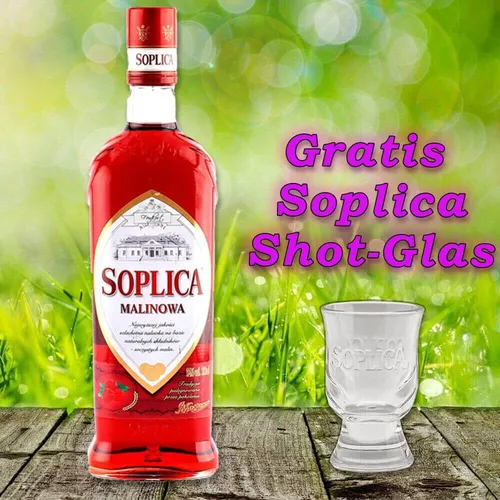  Soplica Glas & Soplica Himbeere Malinowa 28% vol. 500ml 1 Glas EUR 19,98/L