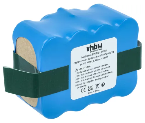 vhbw Akku kompatibel mit Wisdom Z520 Staubsauger (3300 mAh, 14,4 V, NiMH)