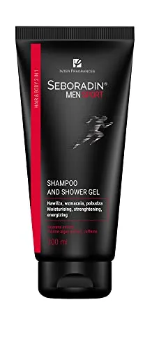 Seboradin Shampoo Duschgel 2 in 1 Für Männer Haarshampoo Body Wash Shower Gel Für Herren Sportdusche Dusche Haar Haut Reinigung Pflege 200 ml Men Sport