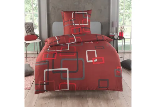 Kuscheli Bettwäsche 155x220 + 80x80 cm atmungsaktiver Bettbezug, moderne Designs, Mikrofaser, 2 teilig, Für Allergiker geeignet, pflegeleicht, angenehm weicher Stoff