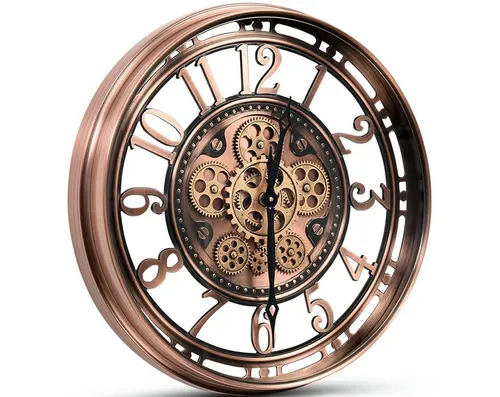 Samilito Wanduhr mit echtem Bewegungsgetriebe - Wanduhren für jeden Raum, mit großem, modernen Design und real bewegenden Zahnrädern für einen einzigartigen Blickfang.