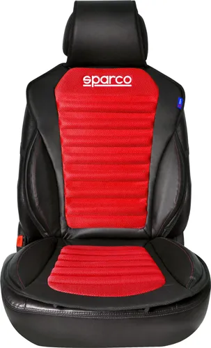 SPARCO SPC0901RS Sitzbezüge - Universelle Sitzbezüge aus strapazierfähigem Polyestergewebe in Schwarz und Rot, ideal für den Schutz und die individuelle Gestaltung Ihres Autos.