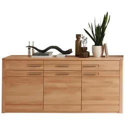 NATURE ONE Sideboard in Kernbuche teil-massiv - Moderne Kommode mit FSC-zertifizierter Kernbuche, viel Stauraum durch 3 Schubladen und großzügige Ablagefläche - ideal für stilvolle Einrichtung.