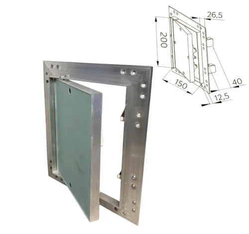 Revisionsklappe Revisionstür Wartungsklappe 150 x 200 mm Gipskarton Aluminium
