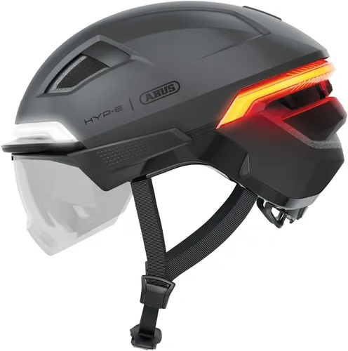 ABUS HYP-E B.LACE Fahrradhelm - Fahrradhelm mit Front-, Rück- und Blinklicht, kabellosem Bremslicht und optimalem Schutz für E-Bike und S-Pedelec. Ideal für alle Wetterbedingungen.
