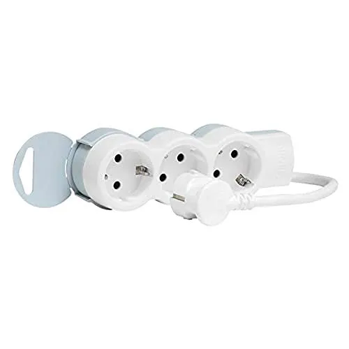 Legrand 3-fach Tischsteckdosenleiste Tischsteckdose Wandsteckdose mit oder ohne Zuleitung (3-fach mit 1.5 m Kabel)