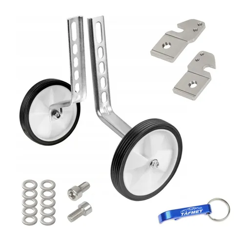 Adapter Stütze Befestigung mit Seiten Stützräder für Kinderfahrrad woom 2 woom 3 - Stützräder für Kinderfahrräder, aus robustem Edelstahl, ideal für sicheren Halt und Stabilität beim Lernen. Perfekt für Indoor und Outdoor Aktivitäten.