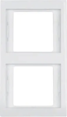 Berker 13237009 Rahmen, 2fach, senkrecht, K.1, polarweiß glänzend