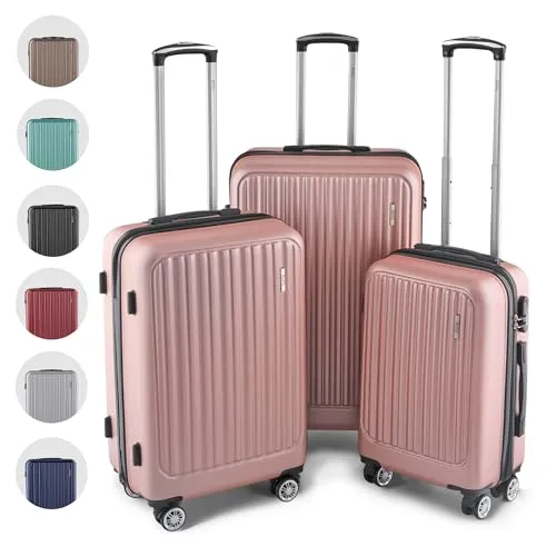 Easy Move ABS Hartschalenkoffer in rosegold von Easy Move