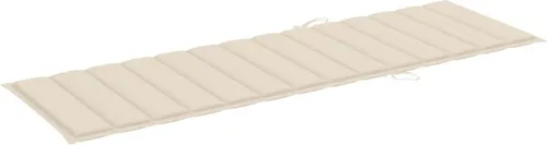 vidaXL Sonnenliege mit Auflage aus Akazie - Verstellbar und Mobil - Gartenliegen aus robustem Akazienholz mit verstellbarer Rückenlehne und Fußstütze. Ideal für Garten, Balkon oder Pool. Inklusive komfortabler Auflage und praktischer Ablage für Ihre Utensilien.
