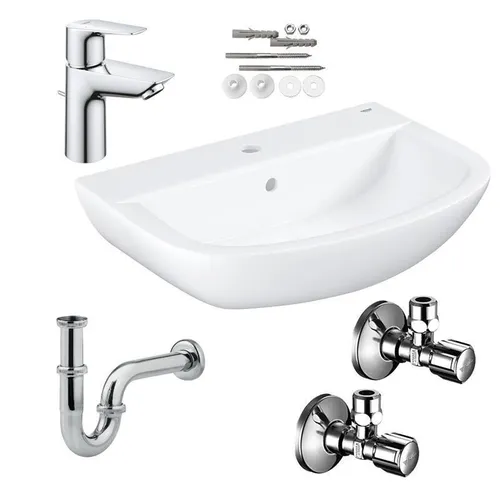 Grohe Baukeramik Set Waschbecken 60cm mit Armatur Bauedge