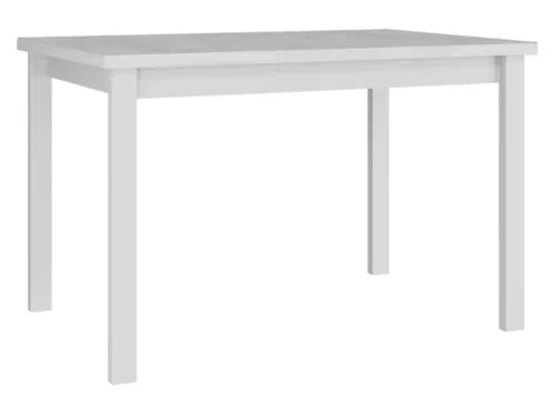 Mirjan24 Tisch für Esszimmer Awrolt I, Rechteckiger Esstisch, Ausziehbarer Tisch für Küche, L:120-150 x H:78 x B:80 cm, Küchentisch, Esszimmertisch, Praktischer Ausziehtisch (Weiß/Weiß)