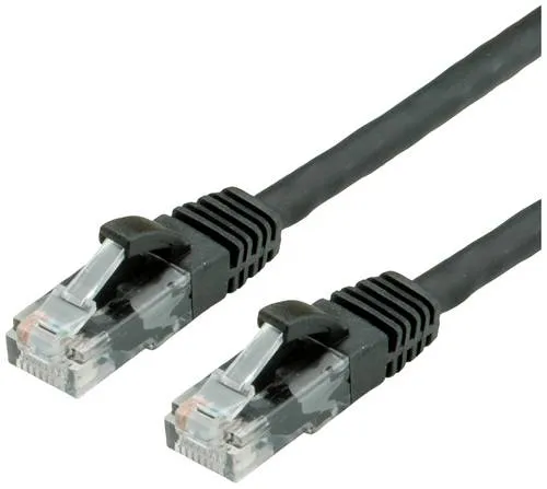 Value 21.99.1466 RJ45 Patchkabel CAT 6a U/UTP 7.00m Schwarz 1St.
