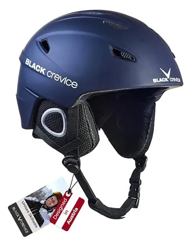 Black Crevice Skihelm Kitzbühel, Navy/weiß, L