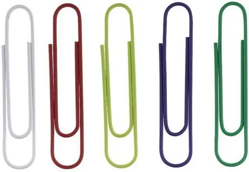 ALCO Büroklammer Briefklammer Metall kunststoffüberzogen 50mm sortiert VE=100 Stück