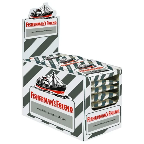 Fisherman's Friend Salmiak ohne Zucker - 24 Btl - Hartkaramellen & Hartbonbons, zuckerfrei und glutenfrei, ideal für alle Gelegenheiten mit intensivem Salmiakgeschmack.
