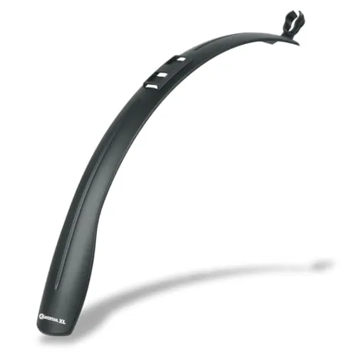 SKS GERMANY BEAVERTAIL XL Rear Hinterrad-Schutzblech für Mountain- und Trekkingbikes (aus schlagfestem Hochleistungskunststoff, optimaler Spritzschutz, einfache Montage, inkl. Stahlwinkel), schwarz