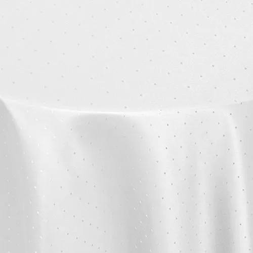 Punkte Muster Optik Tischdecke Oval 160 x 260 cm in weiß von DecoHomeTextil