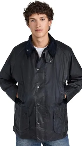 Barbour Herren Parka Jacke Bedale Wax Jacket MWX0018NY91, Einfarbig, Gr. XXX-Large (Herstellergröße: 48), Blau (Navy 000)