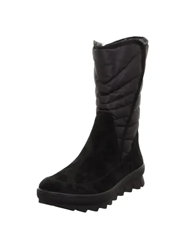 Legero Damen Stiefel Novara Frauen Boots,Reißverschluss Weite: G (WMS) flach, Boots, Stiefel, Bootee, Booties, SCHWARZ (SCHWARZ) (000), 39 EU