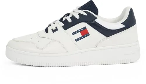Tommy Hilfiger em0em01395 Herrensportschuh - Halbschuhe in Blau mit herausnehmbarem Fußbett für individuellen Komfort, ideal für sportliche Aktivitäten und lässige Outfits.