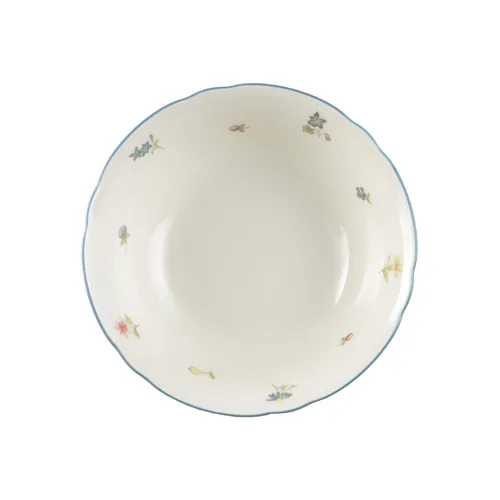 Seltmann Weiden Marieluise Streublume Schüssel Rund, Porzellan - Salatschüssel aus Hartporzellan, 20 cm, spülmaschinen- und mikrowellengeeignet, hohe Kantenschlagfestigkeit, umweltfreundliche Produktion Made in Germany.