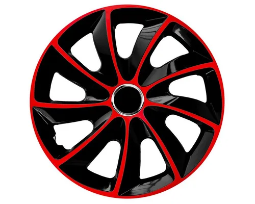 Radzierblende STIG EXTRA schwarz/rot 13 Zoll 4er Set - Radkappen mit hochwertiger Verarbeitung, langlebig und robust für optimalen Schutz und stilvollen Look Ihrer Reifen.