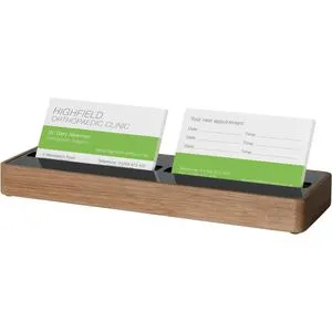 Sigel Visitenkartenhalter VA201 aus Eichenholz und Acryl - Eingebettete Prozessoren & Steuerungen - edler Visitenkartenhalter aus massivem Eichenholz und schwarzem Acryl, perfekt für die Präsentation von bis zu 60 Karten.