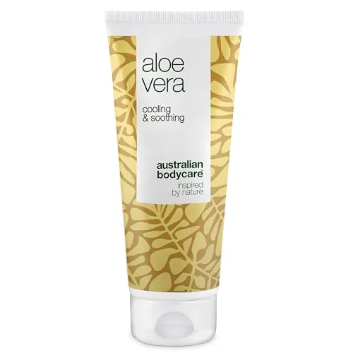 100% Vegan Bio Aloe Vera Gel 100 ml | Aloe Vera After Sun Balsam | Natürliches Aloe Vera & Teebaumöl | Kühlend & feuchtigkeitsspendend gegen Juckreiz, Sonnenbrand & Narben