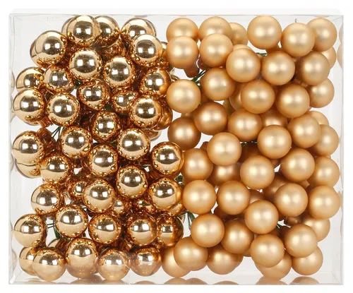 MAGIC by Inge Christbaumschmuck, Spiegelbeeren Glas 2,5cm, 144 Stück