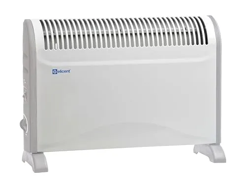 ELICENT | Warm 2000 Konvektor-Heizung mit drei Leistungsstufen 750/1250/2000 W, regulierbarer Thermostat, beheizte Fläche 20 m²