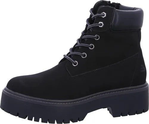 Bullboxer Schnürstiefel Schwarz - Wanderschuhe für Damen von Bullboxer, mit seitlichem Reißverschluss für schnelles An- und Ausziehen und hochwertigen Materialien für optimalen Komfort in Herbst und Winter.